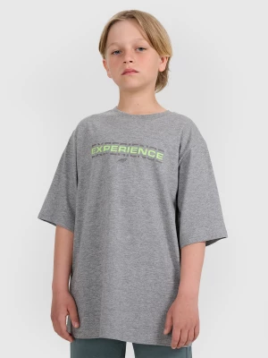 Obrázek produktu Chlapecký oversize T-shirt s potiskem - šedá 4F