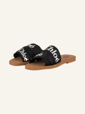 Obrázek produktu Chloé Pantofle Woody černá / bílá