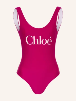 Obrázek produktu Chloé Plavky Logo fuchsiová / bílá