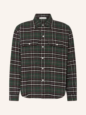 Obrázek produktu Cole Buxton Svrchní Košile Z Flanelu tmavě zelená / bílá / světle červená