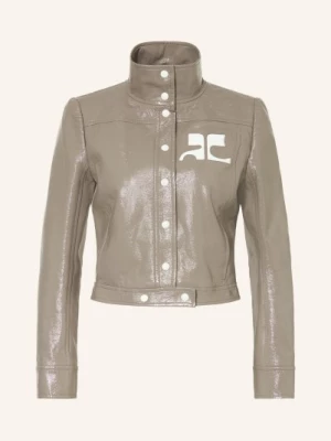Obrázek produktu Courrèges Cropped Bunda černošedá / bílá