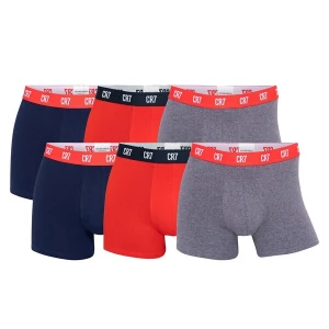 Obrázek produktu CR7 - Cristiano Ronaldo Boxerky  tmavě modrá / šedý melír / světle červená / bílá
