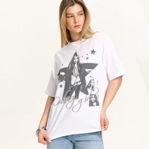 Obrázek produktu Cropp - Bílá tričko s potiskem Hannah Montana - bílá