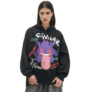 Obrázek produktu Cropp - Černá mikina s kapucí a potiskem Pokémon Gengar - černý