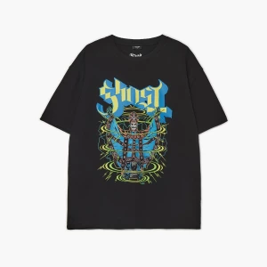 Obrázek produktu Cropp - Černé tričko s potiskem Ghost - černý