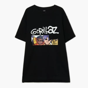 Obrázek produktu Cropp - Černé tričko s potiskem Gorillaz - černý