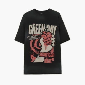 Obrázek produktu Cropp - Černé tričko s potiskem Green Day - černý