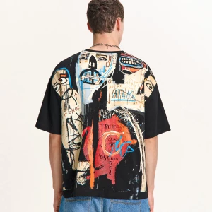 Obrázek produktu Cropp - Černé tričko s potiskem Jean-Michel Basquiat - černý