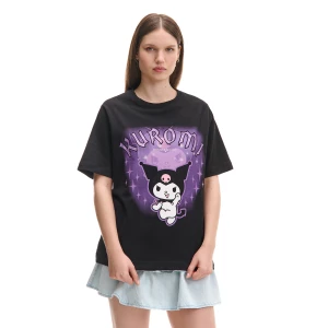 Obrázek produktu Cropp - Černé tričko s potiskem Kuromi - černý