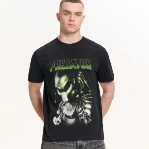 Obrázek produktu Cropp - Černé tričko s potiskem Predator - černý