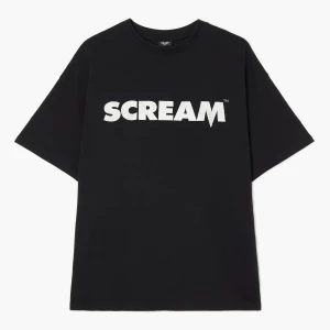 Obrázek produktu Cropp - Černé tričko s potiskem Scream - černý