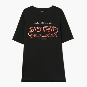 Obrázek produktu Cropp - Černé tričko s potiskem System of a Down - černý