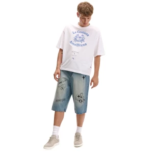 Obrázek produktu Cropp - Džínové kraťasy se sepraným efektem - džínová