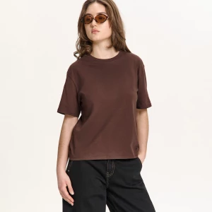 Obrázek produktu Cropp - Jednobarevné tričko basic - hnědá