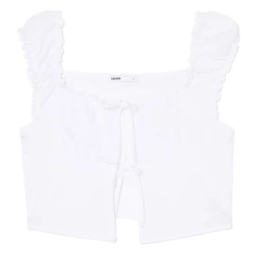 Obrázek produktu Cropp - Krátké tričko crop top s vázáním - bílá