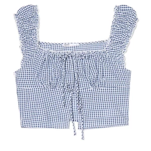 Obrázek produktu Cropp - Krátké tričko crop top s vázáním - tmavomodrá
