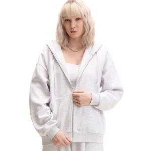 Obrázek produktu Cropp - Mikina na zip s kapucí - světle šedá