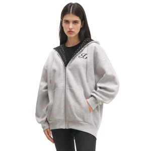 Obrázek produktu Cropp - Mikina na zip s kapucí - světle šedá