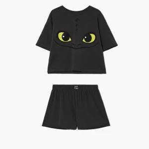 Obrázek produktu Cropp - Pyžamo s potiskem How to Train Your Dragon - černý