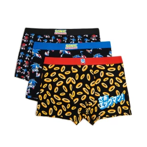 Obrázek produktu Cropp - Sada 3 kusů boxerek s potiskem Sonic The Hedgehog - černý