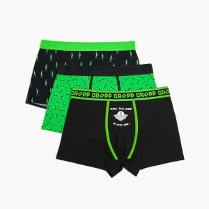 Obrázek produktu Cropp - Sada 3 kusů boxerek s potiskem - zelená