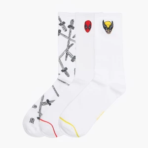 Obrázek produktu Cropp - Sada 3 párů ponožek Deadpool & Wolverine - bílá