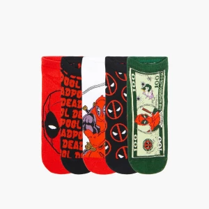 Obrázek produktu Cropp - Sada 5 párů ponožek s potiskem Deadpool - červená