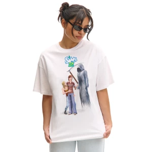 Obrázek produktu Cropp - Tričko oversize s potiskem The Sims - bílá