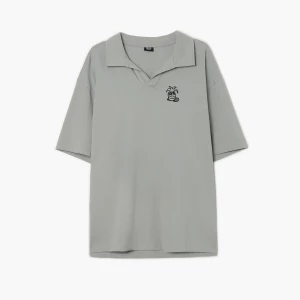 Obrázek produktu Cropp - Tričko polo s výšivkou - středně šedá