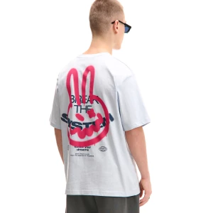 Obrázek produktu Cropp - Tričko s potiskem ve stylu graffiti - bleděmodrá