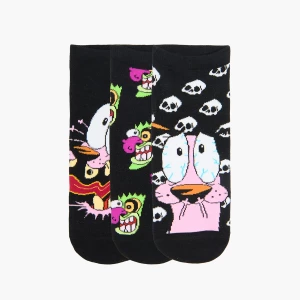 Obrázek produktu Cropp - Trojbalení ponožek s potiskem Courage the Cowardly Dog - černý