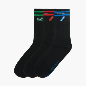 Obrázek produktu Cropp - Trojbalení ponožek s potiskem Matrix 4 - černý