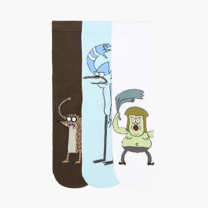 Obrázek produktu Cropp - Trojbalení ponožek s potiskem Regular Show - modrá