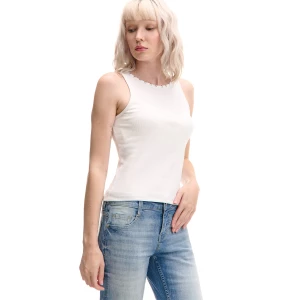 Obrázek produktu Cropp - Žebrovaný top - bílá