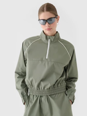 Obrázek produktu Dámská přechodová bunda cropped stojáčkem - olivová/khaki 4F