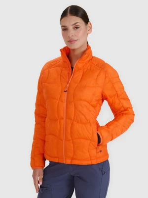 Obrázek produktu Dámská treková péřová bunda s výplní Primaloft Silver - oranžová 4F