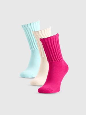 Obrázek produktu Dámské casual ponožky nad kotník (3-pack) - multicolor 4F
