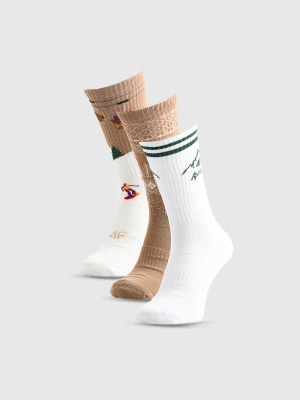 Obrázek produktu Dámské dlouhé vánoční ponožky (3-pack) - multicolor 4F