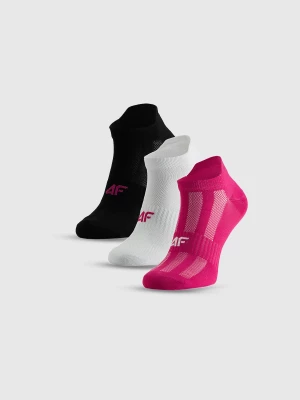 Obrázek produktu Dámské krátké tréninkové ponožky (3-pack) - černé+bílé+ružové 4F