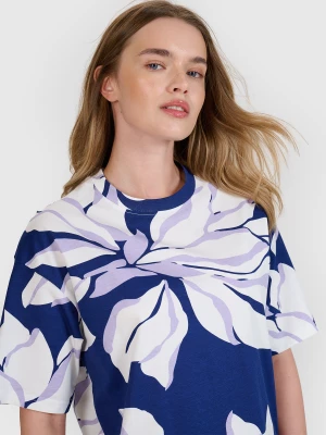 Obrázek produktu Dámské oversize tričko s potiskem - multicolor 4F tmavě modrý