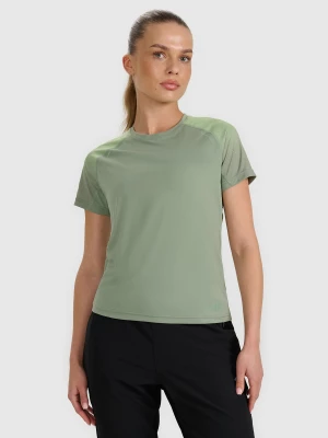 Obrázek produktu Dámské rychleschnoucí trailové běžecké tričko - olivové/khaki 4F