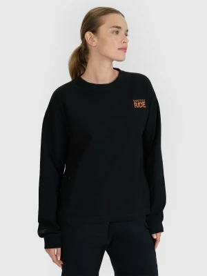 Obrázek produktu Dámské tričko oversize s dlouhými rukávy s potiskem - černé 4F