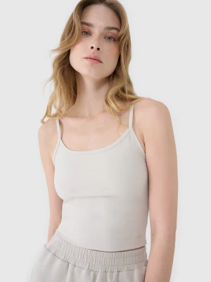 Obrázek produktu Dámský crop-top slim - béžový 4F