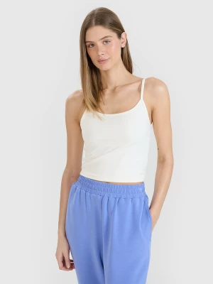 Obrázek produktu Dámský crop-top slim - bílý 4F