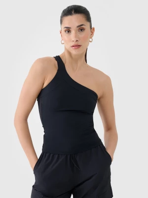 Obrázek produktu Dámský crop-top slim s asymetrickými ramínky - černý 4F