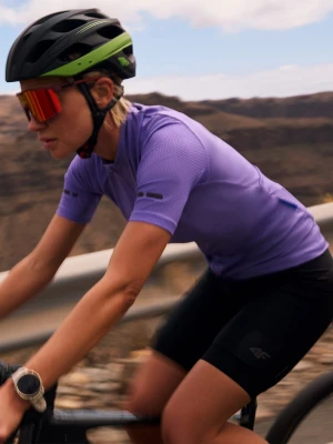 Obrázek produktu Dámský cyklistický dres s ochranou UPF50+ - fialový 4F