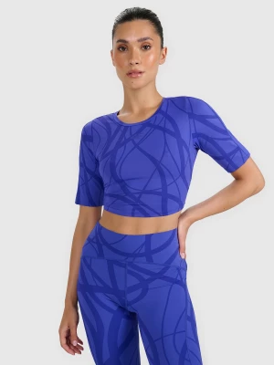 Obrázek produktu Dámský rychleschnoucí crop-top tréninkový top - modrý 4F