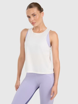 Obrázek produktu Dámský rychleschnoucí top na jógu a pilates - béžový 4F