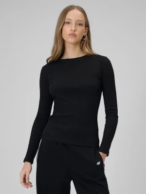 Obrázek produktu Dámský slim longsleeve z žebrovaného úpletu - černý 4F