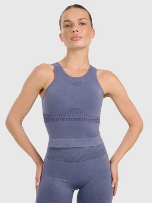 Obrázek produktu Dámský slim rychleschnoucí top na jógu a pilates - tmavě modrý 4F